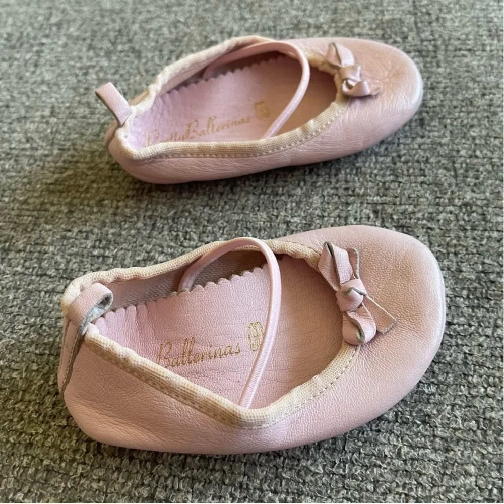 SALE 4/$20 PRETTY BALLERINAS Sz 19 USA 3 PINK SOFT LEATHER BABY GIRL crib SHOES
